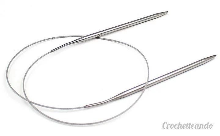 Agujas De Tejer Set De , 11 Piezas De Circulares De Acero Inoxidable Crochet Craft Accessories, Professional, Con Una Bolsa De Almacenamiento( 43cm) Ecomeon No | En Línea Agujas Circulares