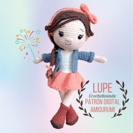 LUPE _PATRON DIGITAL MUÑECA AMIGURUMI