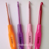 AGUJA CROCHET MANGO PLASTICO 2 A 5.0mm (Und) SET GANCHILLOS MANGO PLASTICO 2.0mm a 5.0mm