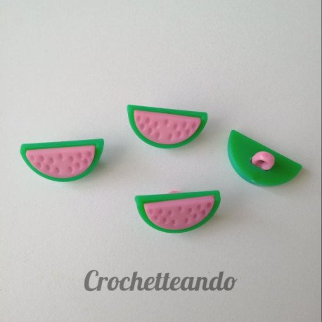 BOTON FORMA DE SANDIA ROSADO 20mm