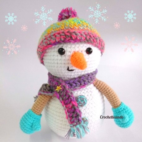 MUÑECO DE NIEVE PATRON AMIGURUMI PDF