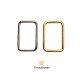 HEBILLA RECTANGULAR PLATEADA Y DORADA. HERRAJES PARA BOLSOS