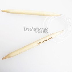 AGUJA DE TEJER CIRCULAR EN BAMBU 10mm