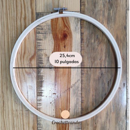 BASTIDOR BAMBÚ PARA BORDADO 25.4CM (10 pulgadas)