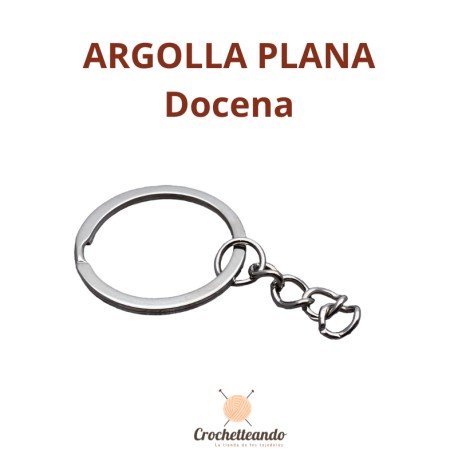 DOCENA ARGOLLAS PARA LLAVERO PLANAS