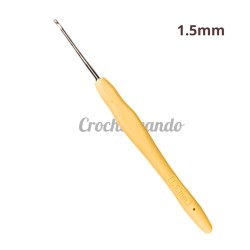 AGUJA CROCHET MANGO SILICONA 1.5mm