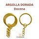 DOCENA ARGOLLAS DORADAS LLAVERO PLANAS