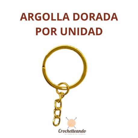 ARGOLLA DORADA LLAVERO PLANA
