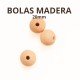 BOLAS DE MADERA 20MM NATURAL SIN LACADO