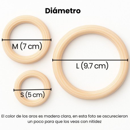 AROS DE MADERA NATURAL SIN LACADO