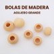 BOLAS DE MADERA AGUJERO GRANDE