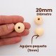 BOLAS DE MADERA 20MM NATURAL SIN LACADO