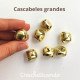 CASCABELES DORADO GRANDE 20MM, PAQ X 5 Und