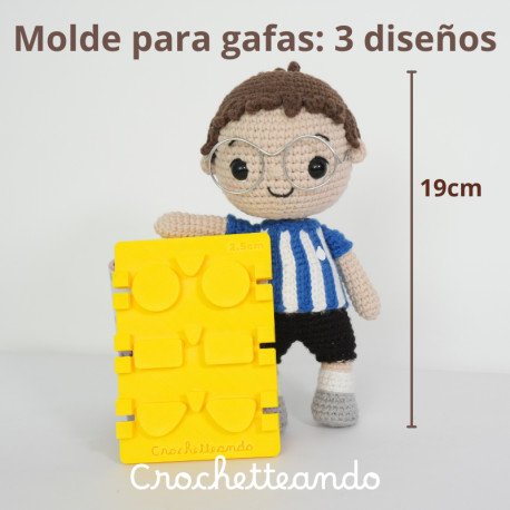 MOLDE PARA GAFAS AMIGURUMI: 3 ESTILOS EN 1