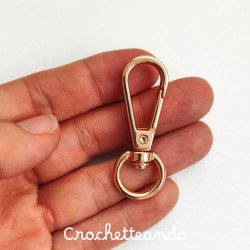 Gancho Mosquetón Oro Rosa para Bolsos y Llaveros