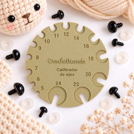Medidor de ojos de seguridad para amigurumi _Crochetteando