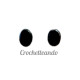 OJOS DE SEGURIDAD OVALADOS COLOR NEGRO 8x11mm (PAR)